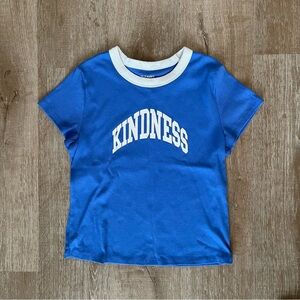 Old navy cropped blue soft/clean girl casual streetwear tee size large